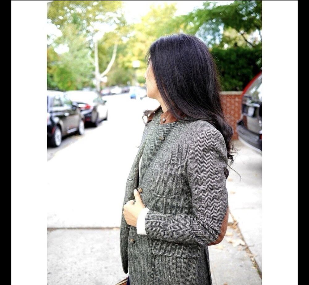 VTG Ralph Lauren Brown Tweed Wool Herringbone Elbow Patch Jacket Equestrian 4